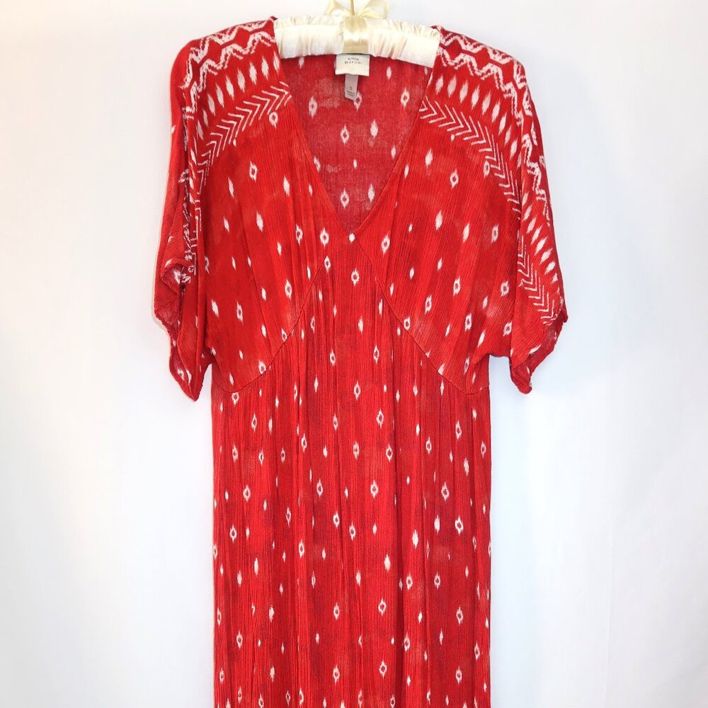 Knox Rose Midi Dress Sz S Coastal Boho Beach Western Cottagecore Prairie Batwing - Picture 4 of 12